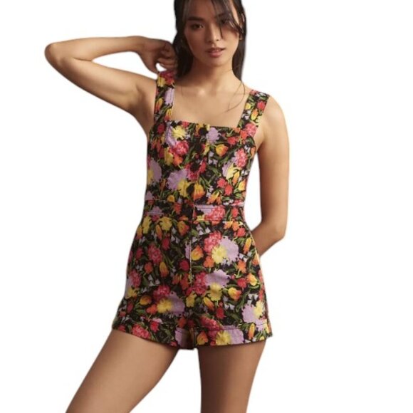 Anthropologie Maeve The Yukiko Noritake Portside Button-Front Romper Size 4 NWT - Picture 2 of 10